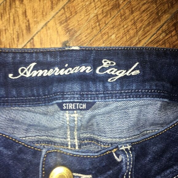 American Eagle kick boot raw hem western size 6 jeans - Picture 2 of 4